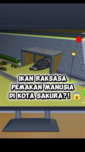 GIANT MAN-EATING FISH IN SAKURA CITY?! 😱 #sakuraschoolsimulator #animasulucu #mio #yuta