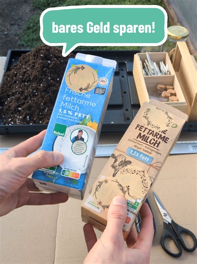 Milchkarton-Töpfe: Geld sparen beim Anzucht-Trick