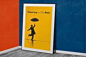 Dancing in the Rain Poster: Retro Movie Print (digital Download) - Etsy
