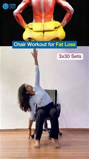 10-Min Chair Workout for Fast Fat Loss | Full Body Exercise Routine for Beginners