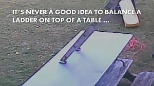 These guys should have chosen a better ladder for the job. To find your perfect ladder, check out the Xtra-Lite on QVC today! http://qvc.co/LittleGiantTSVfb | Little Giant Ladders