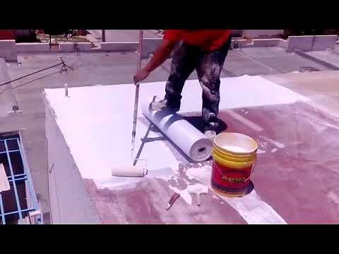 Como impermeabilizar con membrana de refuerzo y acrílico blanco