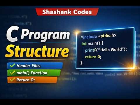 Structure of C Program Explained | Beginner Friendly (Step-by-Step)