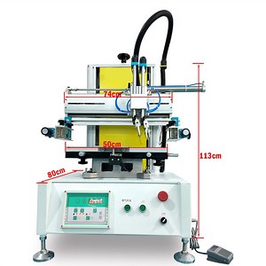 [Hot Item] Popular Semi-Automatic 1-Color Flatbed Screen Printing Machine for Flat Bottle Cap Badges Medals