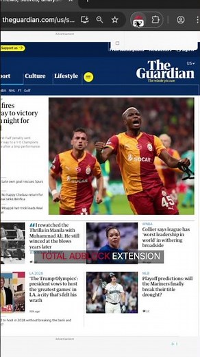 Blocking Ads on The Guardian