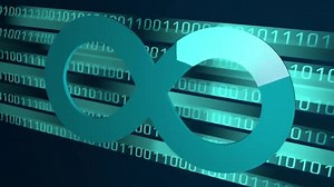 Devops software development operations infinity symbol. Program administration system life cycle. Coding building testing release monitoring. Video animation