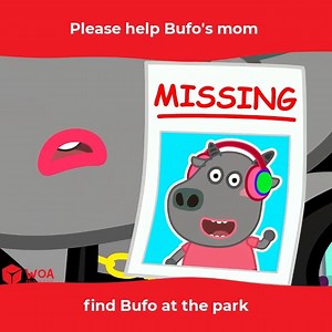 Oh no! Bufo got lost at the park 🥲 🥲🥲 #WOANETWORK | Wolfoo Series