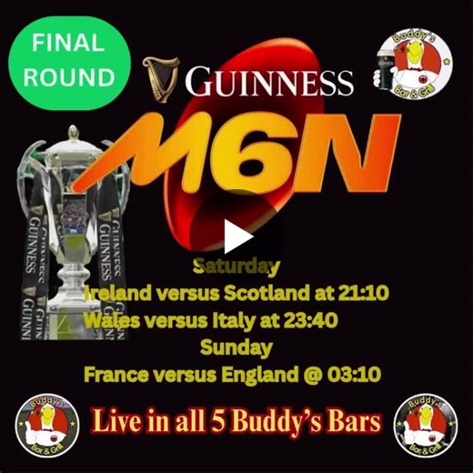 #sixnations #rugby #rugbyunion #championshipdecider #rugbyfans #matchweekend #finalround #guinnesssixnations | Buddy s Bar Grill Bangkok