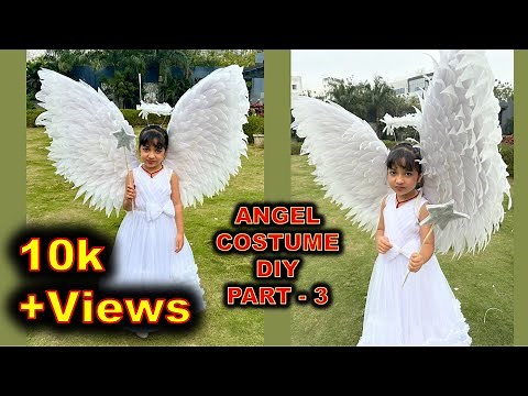 DIY Angel Costume Full Tutorial Part 3 - final feather and crown of the costume