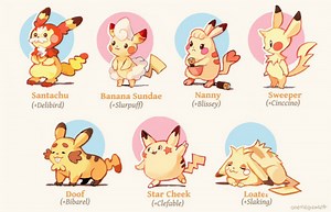 Here's What Pikachu's Babies Would Look Like If it Mated With Other Pokemon
