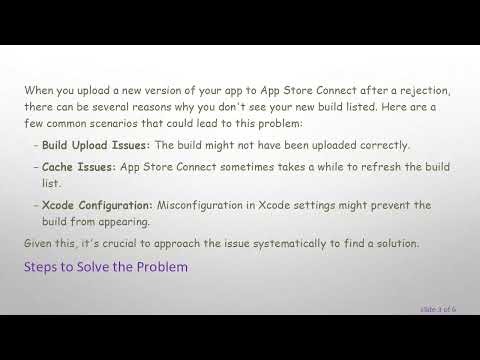 How to Fix the Issue of New iOS App Versions Not Appearing in App Store Connect