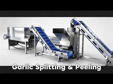 Complete Garlic Processing Line: Bulb Breaking, Peeling, Washing, Drying, Slicing & Powder Milling