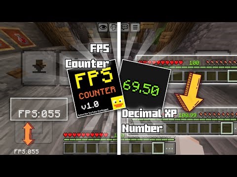 FPS Counter And Decimal XP Number For MCPE/MCBE 1.21+