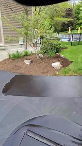 Clean Cuts 🧼 You have nothing to worry about when it comes to your sidewalk, patio blocks, retaining walls, garage floor, or trim. We only get the sealer on your driveway‼️ #sealcoating #satisfying #reels #prestigesealcoatingllc | Prestige Sealcoating & Striping LLC