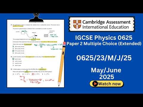 IGCSE Physics 0625 | May/June 2025 | Paper 23 | (0625/23/M/J/25) | Past Paper Solved