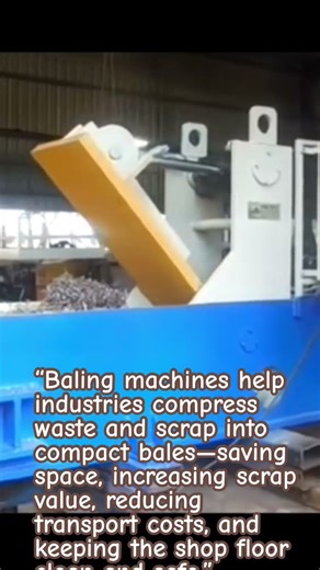 “Baling machines help industries compress waste and scrap into compact bales—saving space …