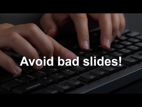 Avoid bad PowerPoint Slides for your conference presentation