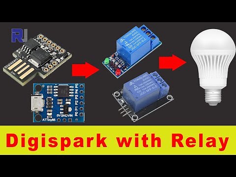 Control Relay Modul with Digispark USB Attiny85 board RJT157