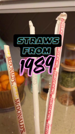 Look at these gems! I found these in my mom’s huge straw stack— yes, she saved them from every fast food place. Why buy straws when you can collect them for free? Putting them to good use now that the nasty paper straws have decided to stay. Since we’re on this topic— I stash napkins in my car’s glove box .. just in case! ‘89 was the year I first went to Disneyworld in Florida 💖 #80sbaby #80sstyle #strawcollection #strawcollector
