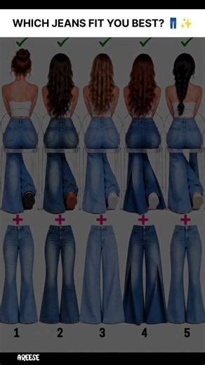 How to Choose the Perfect Flare Jeans for Your Body Shape 👖✨#DenimStyle #FashionTips