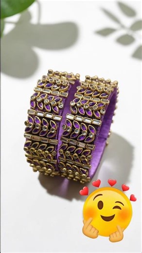 Purple Bangles 💜😌|Perfect for traditional and western outfits💃 #bangles #shorts #ytshorts #handmade