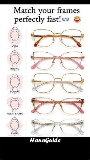 Best glasses for your face shape! 👓 Match your frames perfectly fast! 😂