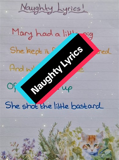 Naughty Lyrics 🫢 #naughty #lyric #mary #rhyme #song