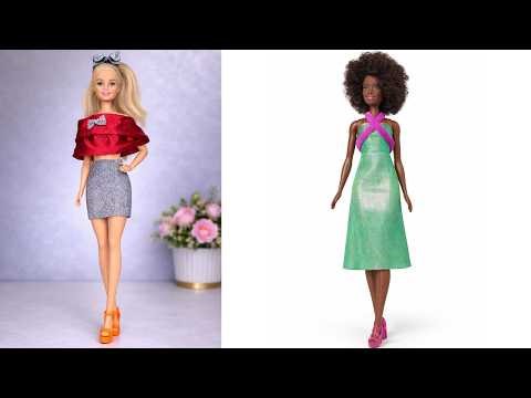 DIY Dazzling Barbie Dresses | doll Hacks and Crafts | Doll dress making | Mini Dress | Fashion