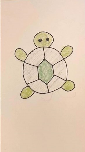 Easy Turtle Drawing 🐢 | Cute Doodle Art for Beginners #doodleart #art #drawing #diy #shorts