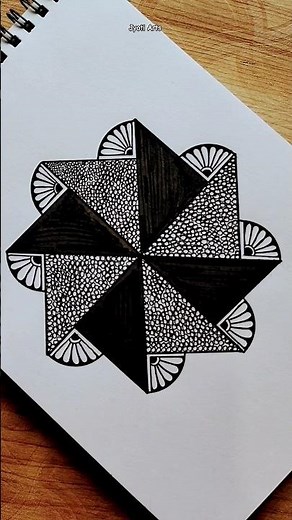 Mandala Art For Beginners⚫✨Jyoti Arts#satisfying#trending#ytshort#drawing#panting#mandalaart#craft