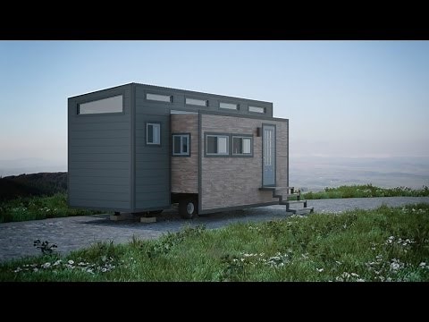 The Aurora Tiny House add Extra Floorspace with slide-out system
