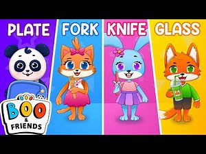 The Table Song by Bambini Boo | Plate, Fork, Knife and Glass | Kids Songs and Nursery Rhymes