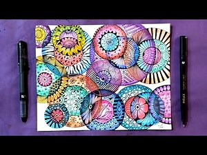 Magical Circular Zentangle || A Colorful Escape from Chaos