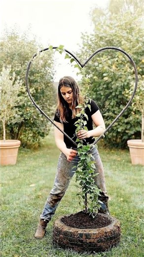 Transformation incroyable : d’un vieux pneu à un jardin fleuri 🔥🌸