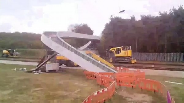 New AFA Innovation Railway Pedestrian Modular Footbridge made of Carbon fibre