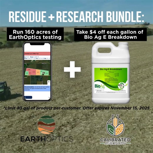 Data biology = results. Bundle EarthOptics testing with Bio Ag E Breakdown and save this fall. Request a call today to get started! 🔗: https://calibrateyouragronomy.com/request-a-call/ | Calibrated Agronomy