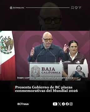 Baja California government unveils commemorative plaques for the 2026 World Cup