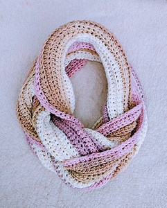 Crochet Knit-Look Infinity Scarf