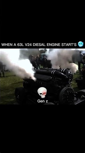 When a monster Wake up ☠️ | V24 DIESAL ENGINE | #v24 #engine