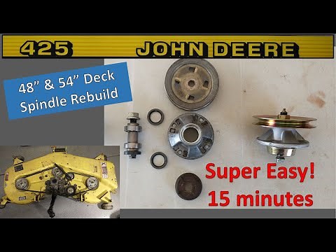 John Deere 425 48" & 54" Deck Spindle Rebuild - EASY