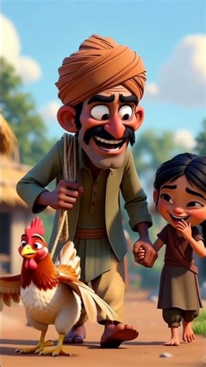 #cartoon | Hariya murgi Wala | जादुई मुर्गी | Mehnti kisan bana amir | सोने का अंडा देने वाली मुर्गी