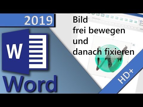 Move / move a Word image freely and then fix / anchor it - in 2 MINUTES (HD 2019)