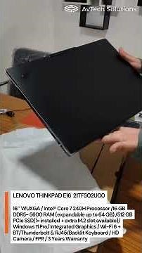 Lenovo ThinkPad E16 Unboxing 🔥 | First Look, Build & Features!