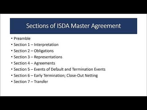 08. ISDA Overview - ISDA Master Agreement Outline