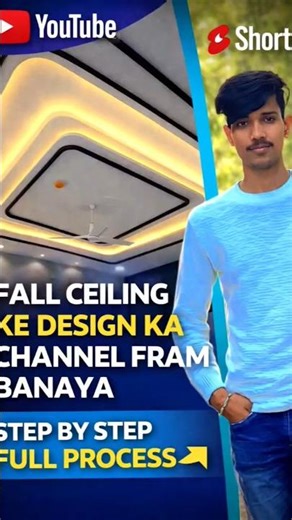 Fall Ceiling Channel Frame Banate Hue | Short Video🤟👌#ekmotahathighumechala @justamarjeet