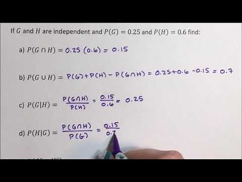 Union, Intersection, and Independent Events