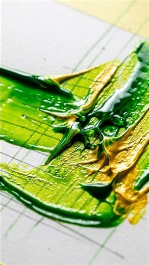 Abstrakte Kunst 🎭 Frische Grüntöne & Spachteltechnik #malerei #art
