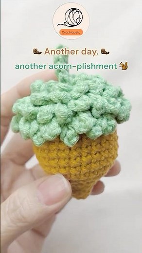 Easy Crochet Acorn 🌰 Beginner friendly