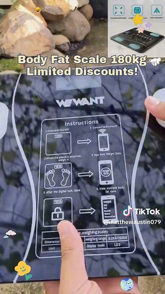 Track your progress in style! This Bluetooth scale is perfect for any bathroom! #tiktokshop #spotlight #healthyliving