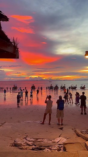 Spectacular Sunset at Railay Beach in Krabi, Thailand